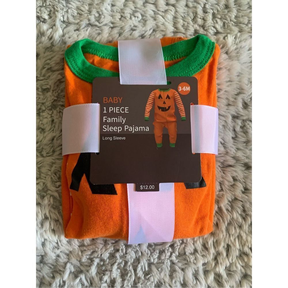 Pumpkin One Piece Sleeper 3-6mo